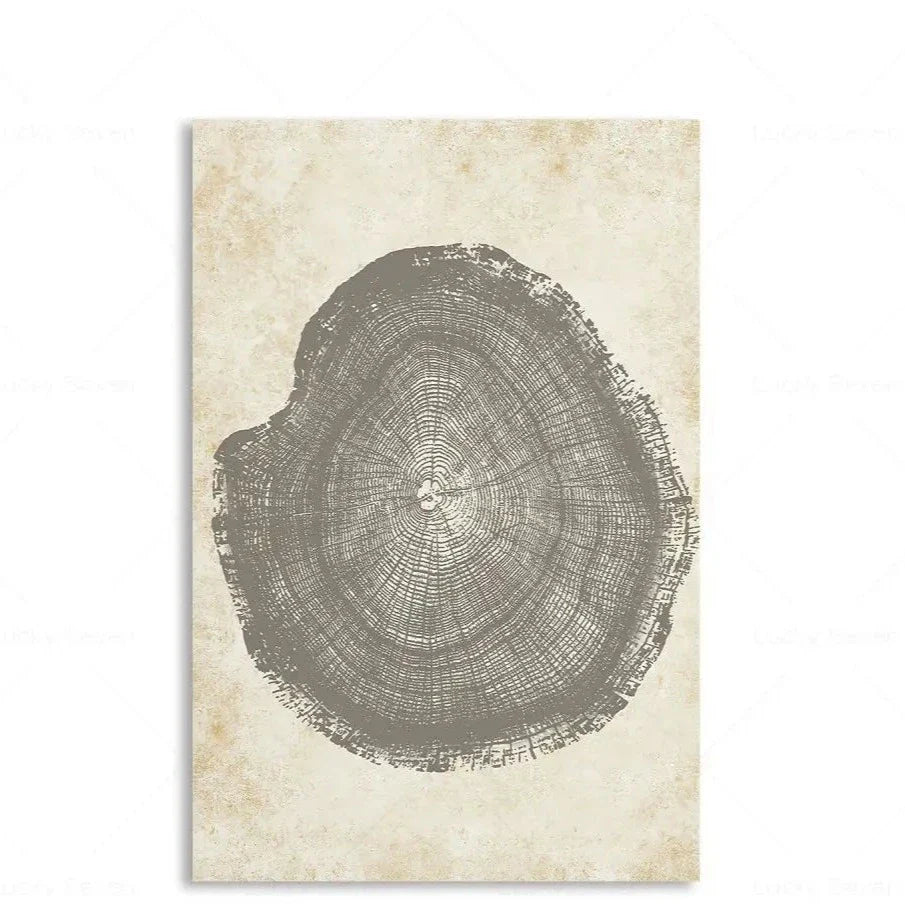 Tree Rings Abstract Canvas