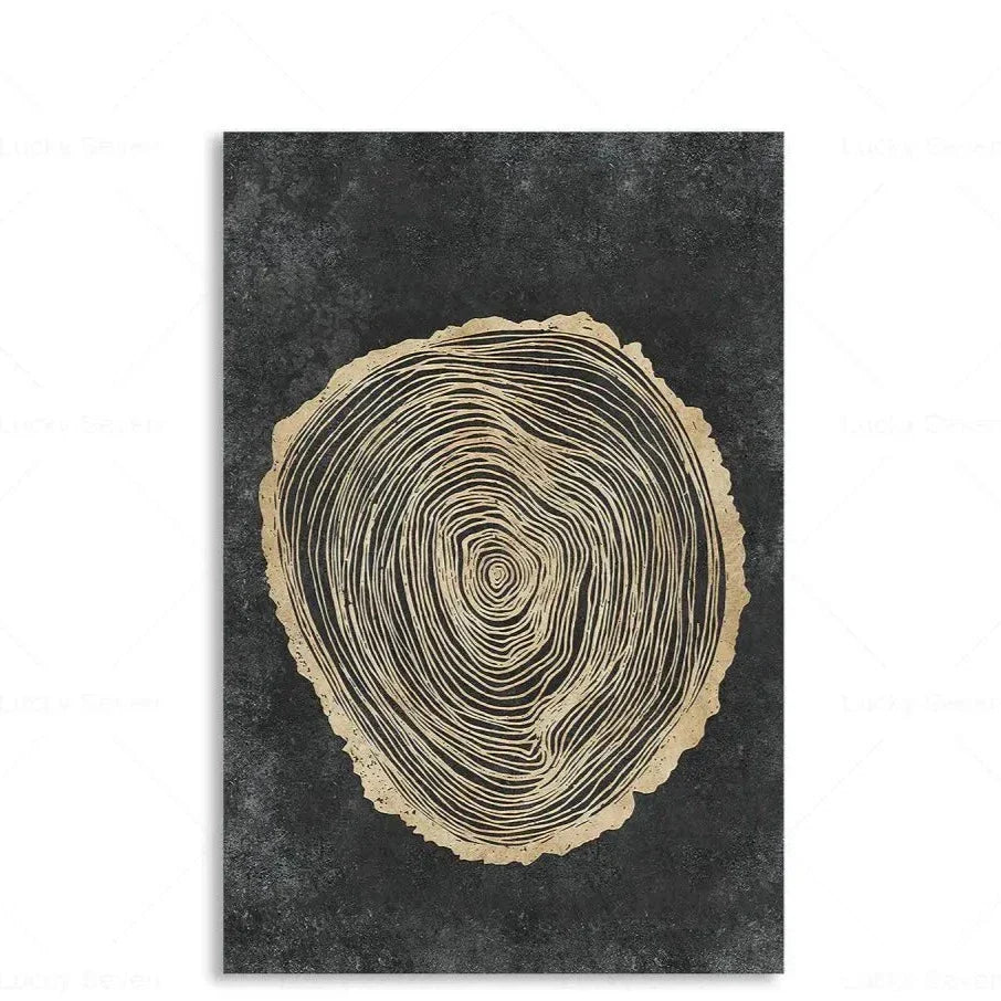 Tree Rings Abstract Canvas