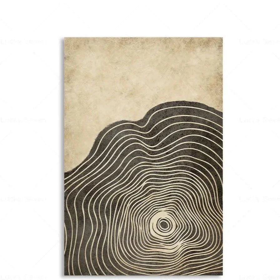 Tree Rings Abstract Canvas