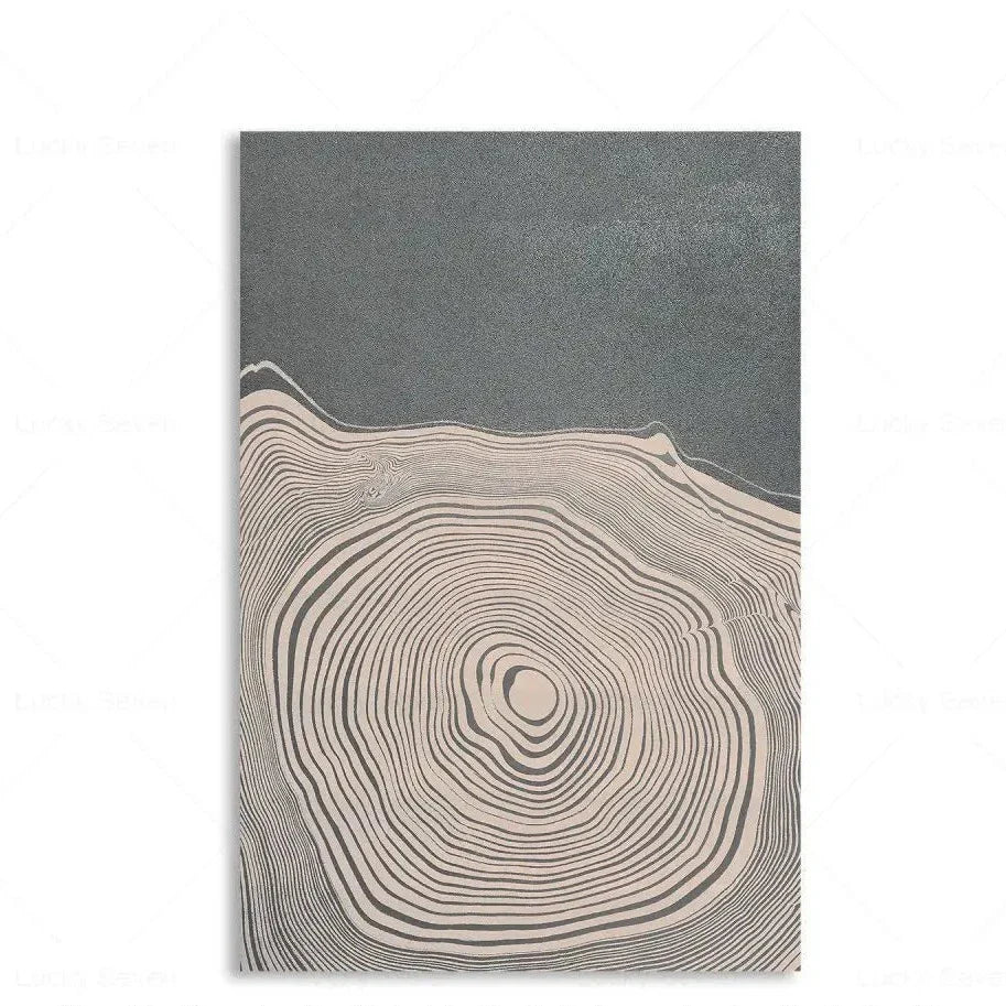 Tree Rings Abstract Canvas
