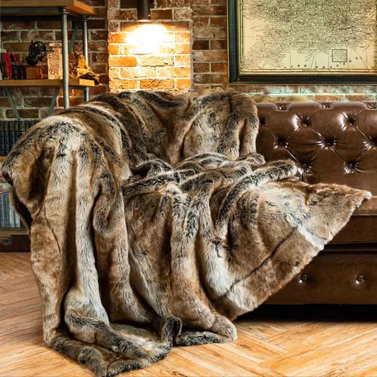 Mink Faux Fur Throw Blanket