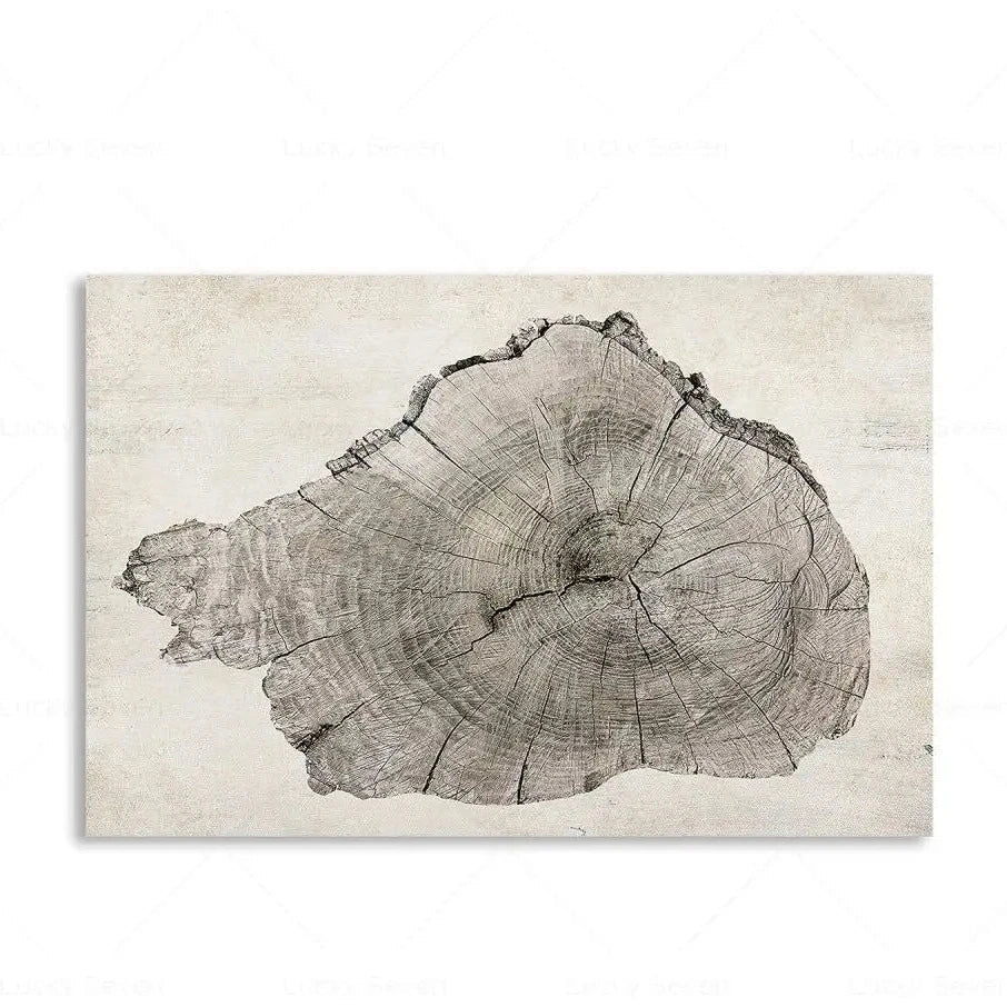 Tree Rings Abstract Canvas