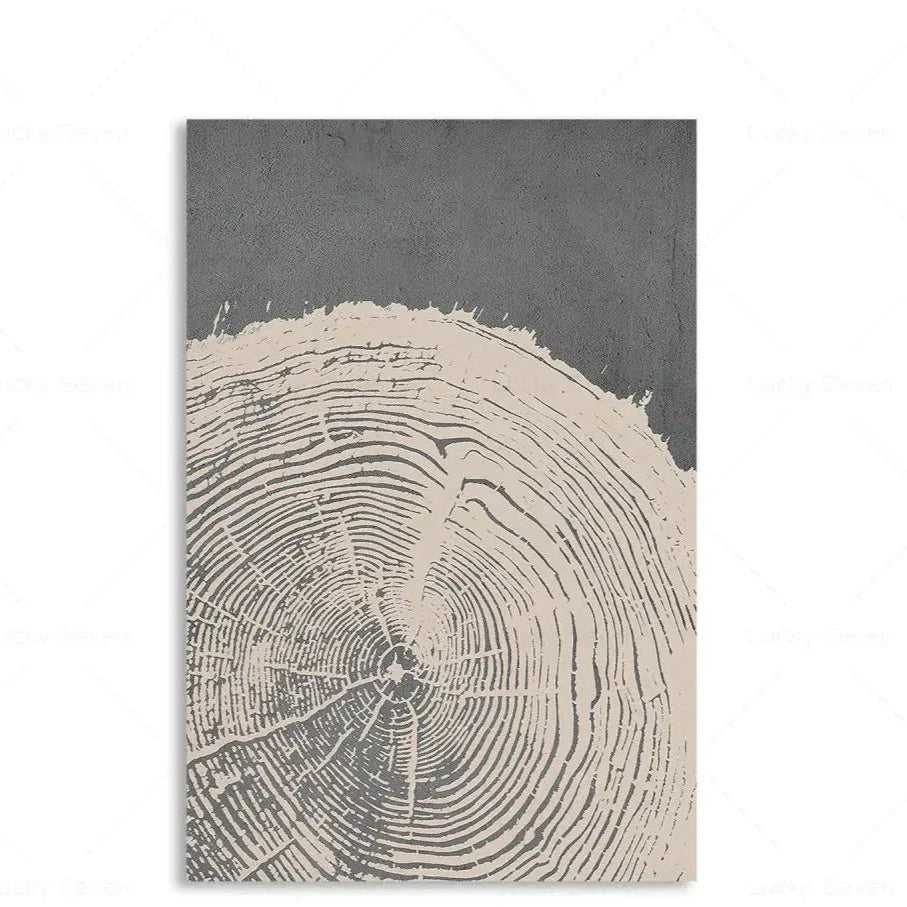 Tree Rings Abstract Canvas