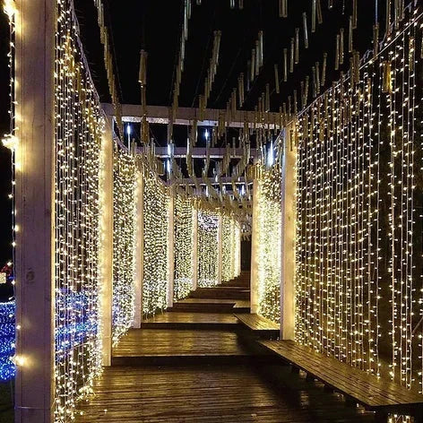 Solar Outdoor Curtain Lights