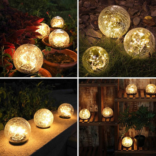 Solar Cracked Glass Globe